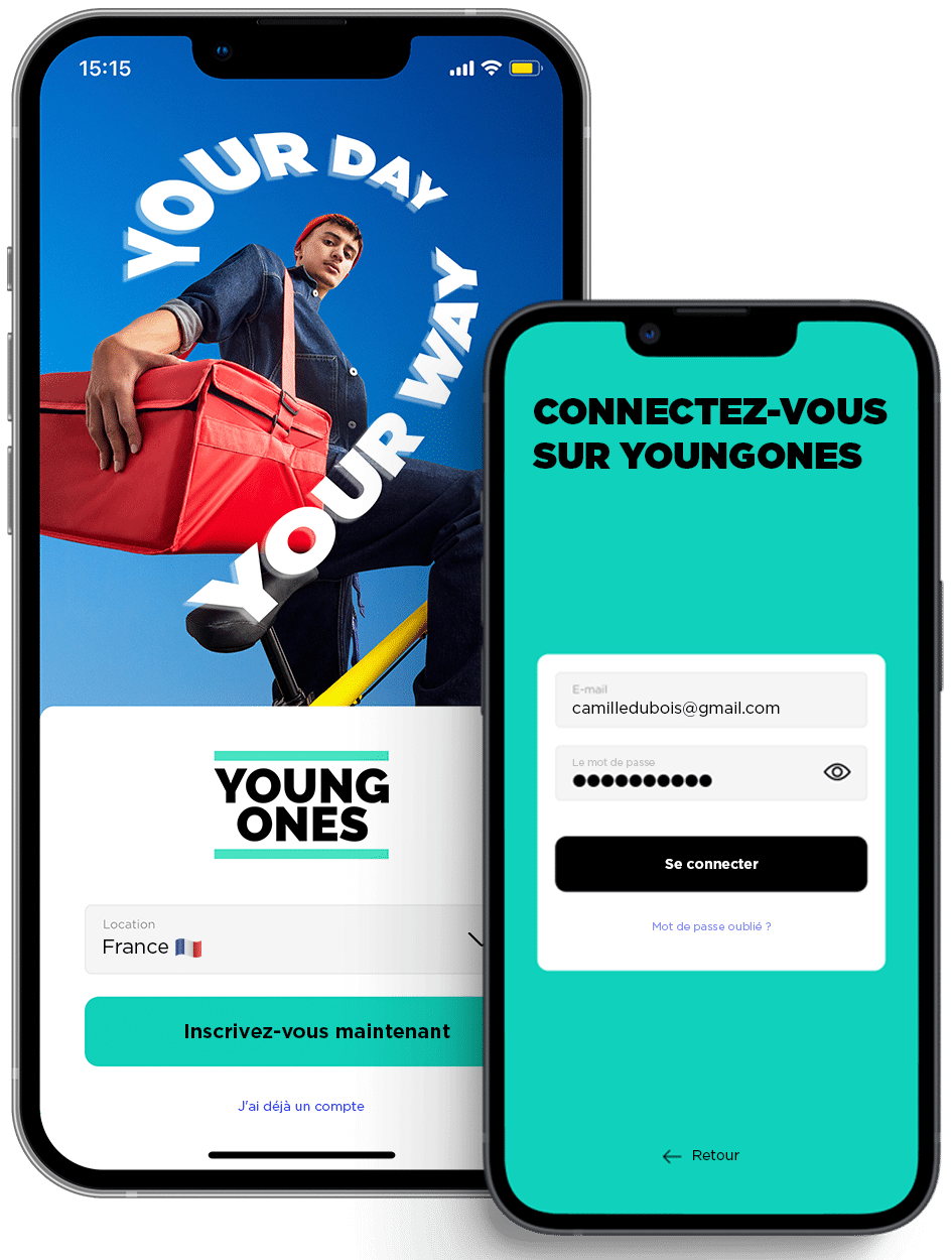 France app mock-up | YoungOnes France