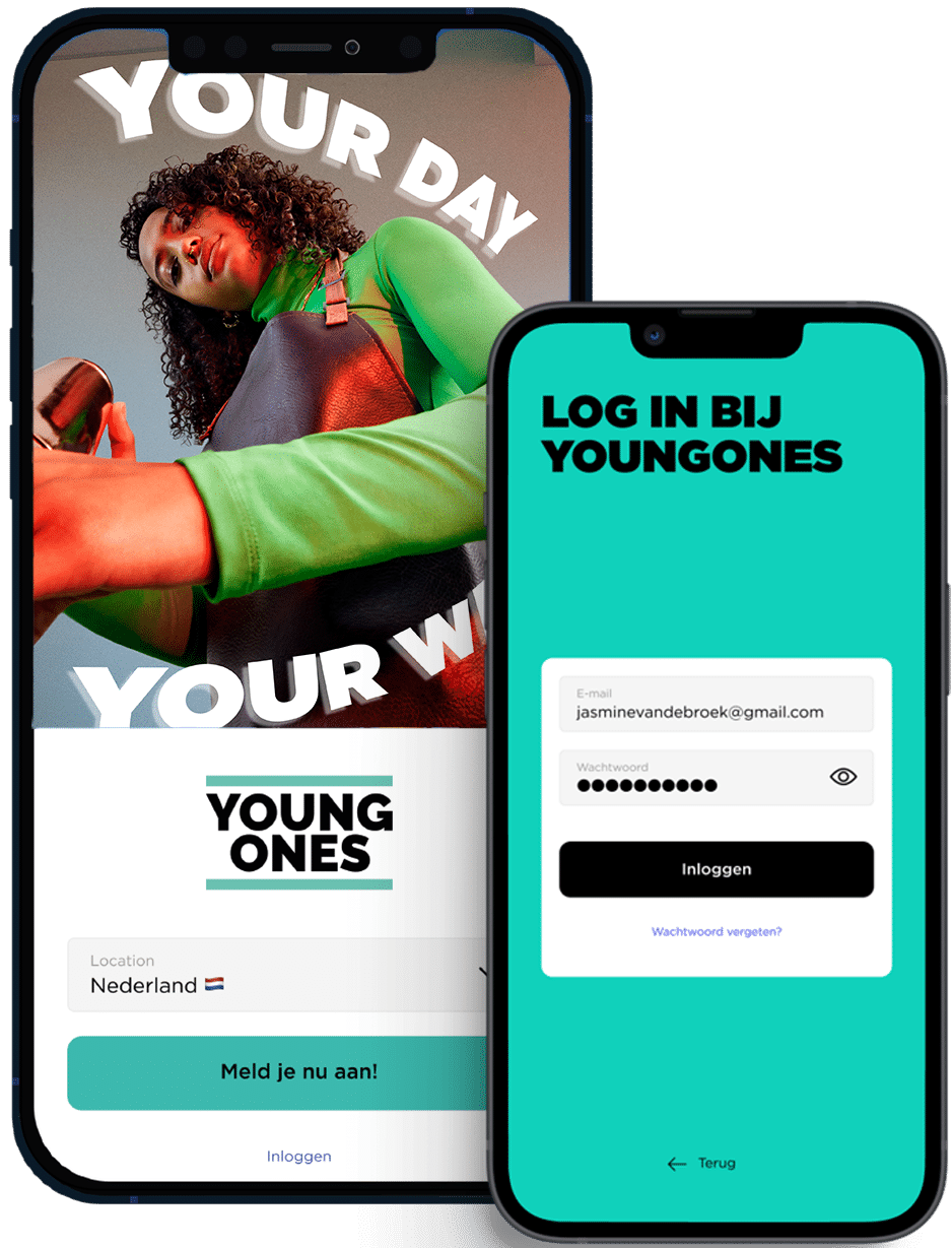 Aanmelden mock-up | YoungOnes