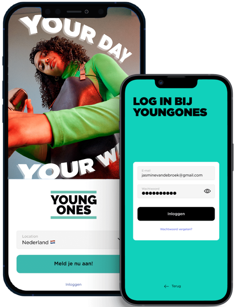 Aanmelden mock-up | YoungOnes